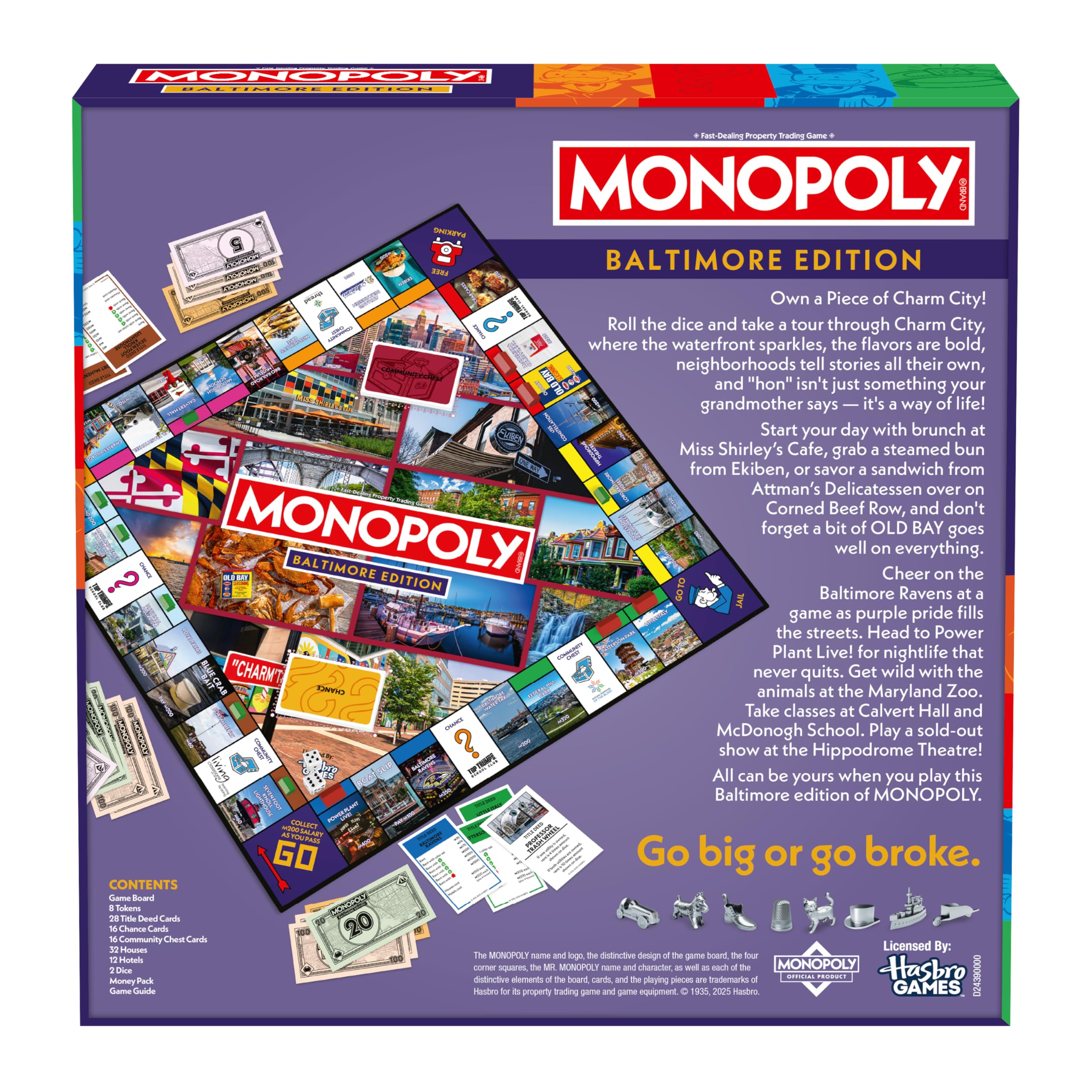 Monopoly Board Game – Baltimore, MD Edition: 2-6 Players Family Board Games for Kids and Adults, Board Games for Kids 8 and Up, Great for Game Night - Image 5