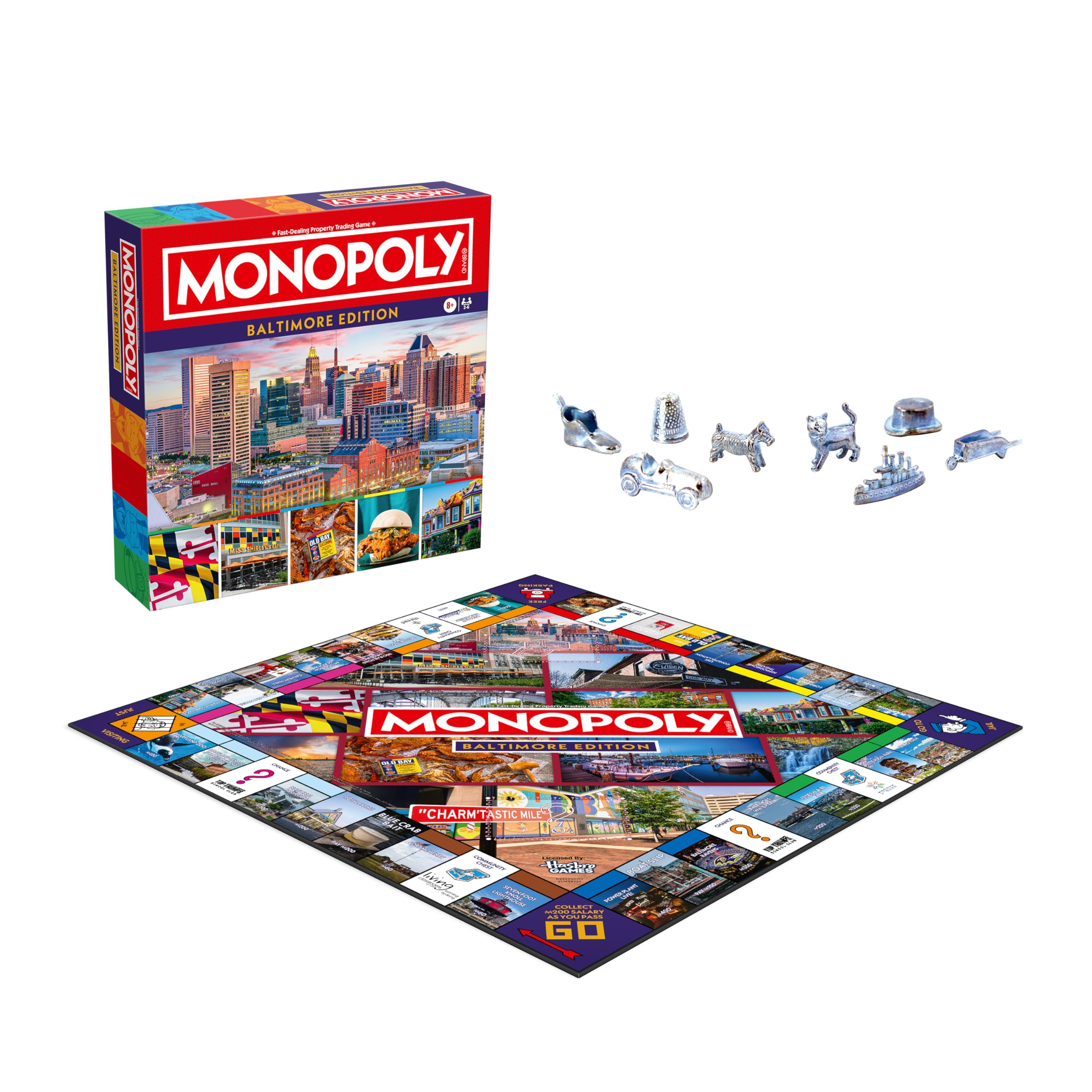 Monopoly Board Game – Baltimore, MD Edition: 2-6 Players Family Board Games for Kids and Adults, Board Games for Kids 8 and Up, Great for Game Night - Image 8