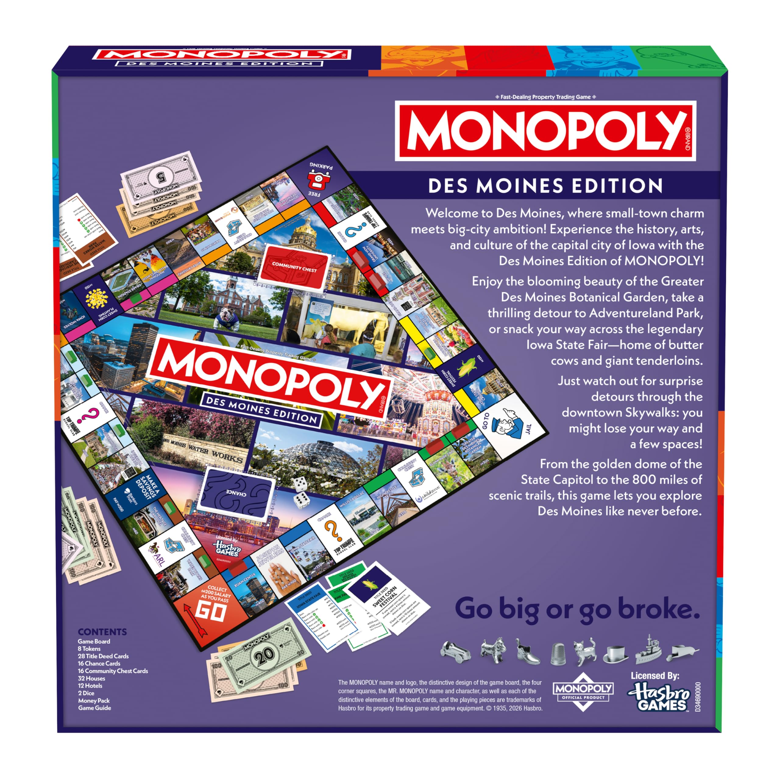 Monopoly Board Game – Des Moines, IA Edition: 2-6 Players Family Board Games for Kids and Adults, Board Games for Kids 8 and Up, Great for Game Night - Image 3