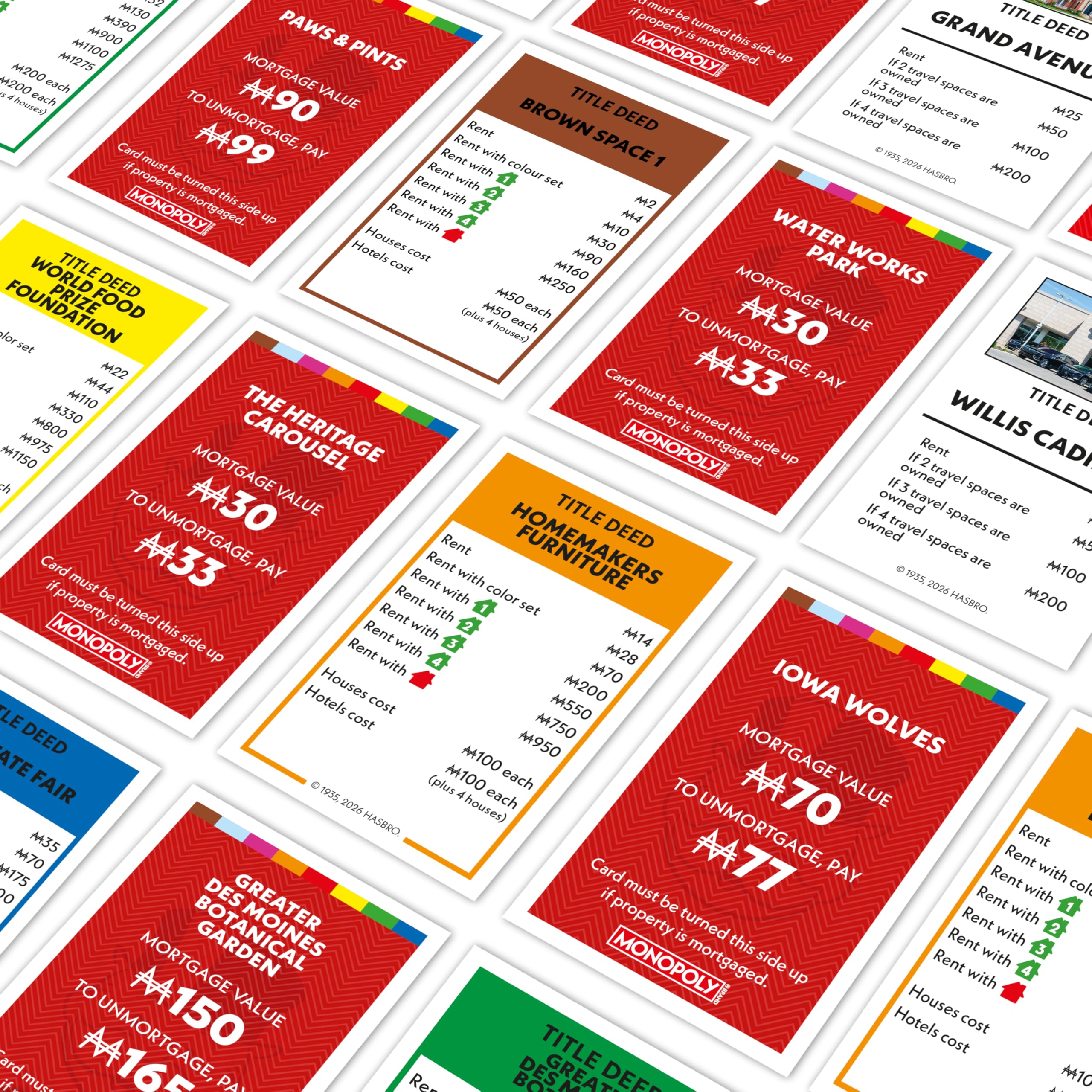 Monopoly Board Game – Des Moines, IA Edition: 2-6 Players Family Board Games for Kids and Adults, Board Games for Kids 8 and Up, Great for Game Night - Image 6