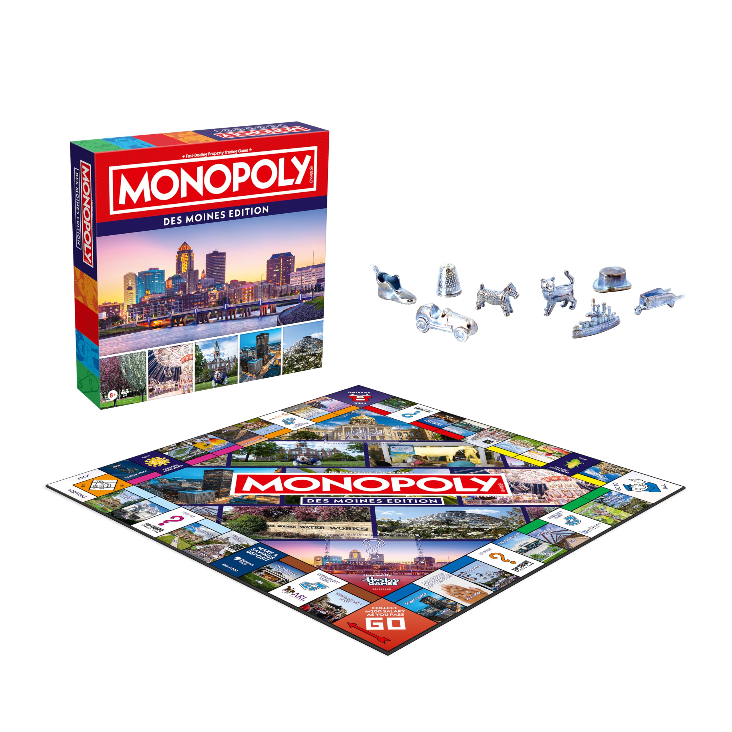 Monopoly Board Game – Des Moines, IA Edition: 2-6 Players Family Board Games for Kids and Adults, Board Games for Kids 8 and Up, Great for Game Night - Image 7