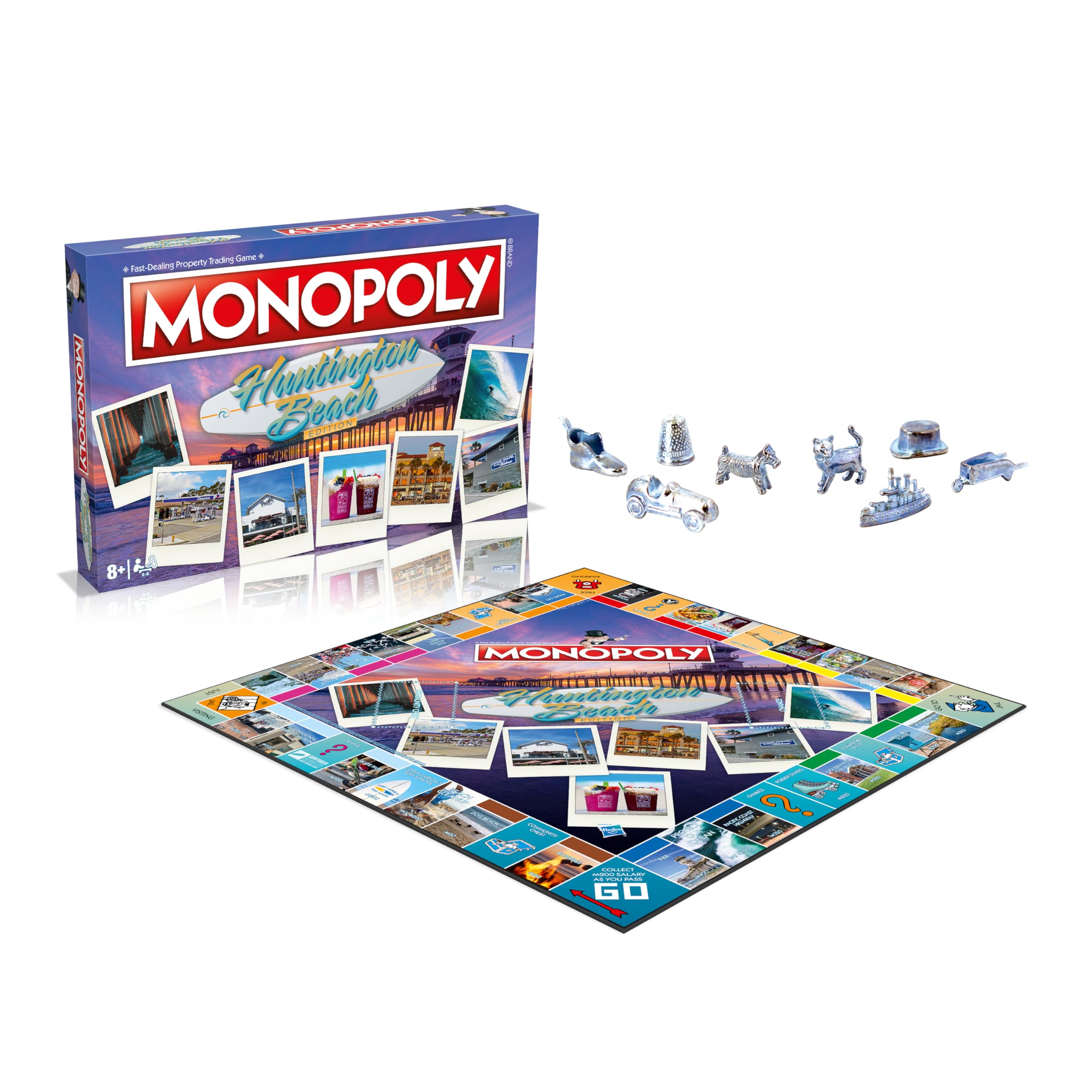 Monopoly Board Game Huntington Beach Edition: 2-6 Players Family Board Games for Kids and Adults, Board Games for Kids 8 and up, for Kids and Adults, Ideal for Game Night - Image 6