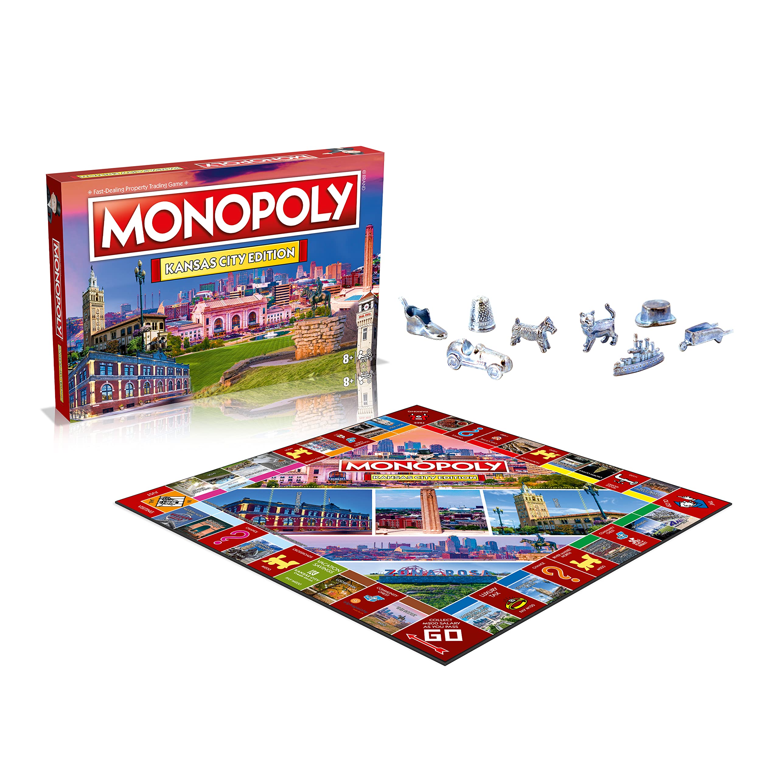 Monopoly Board Game Kansas City Edition: 2-6 Players Family Board Games for Kids and Adults, Board Games for Kids 8 and up, for Kids and Adults, Ideal for Game Night - Image 4