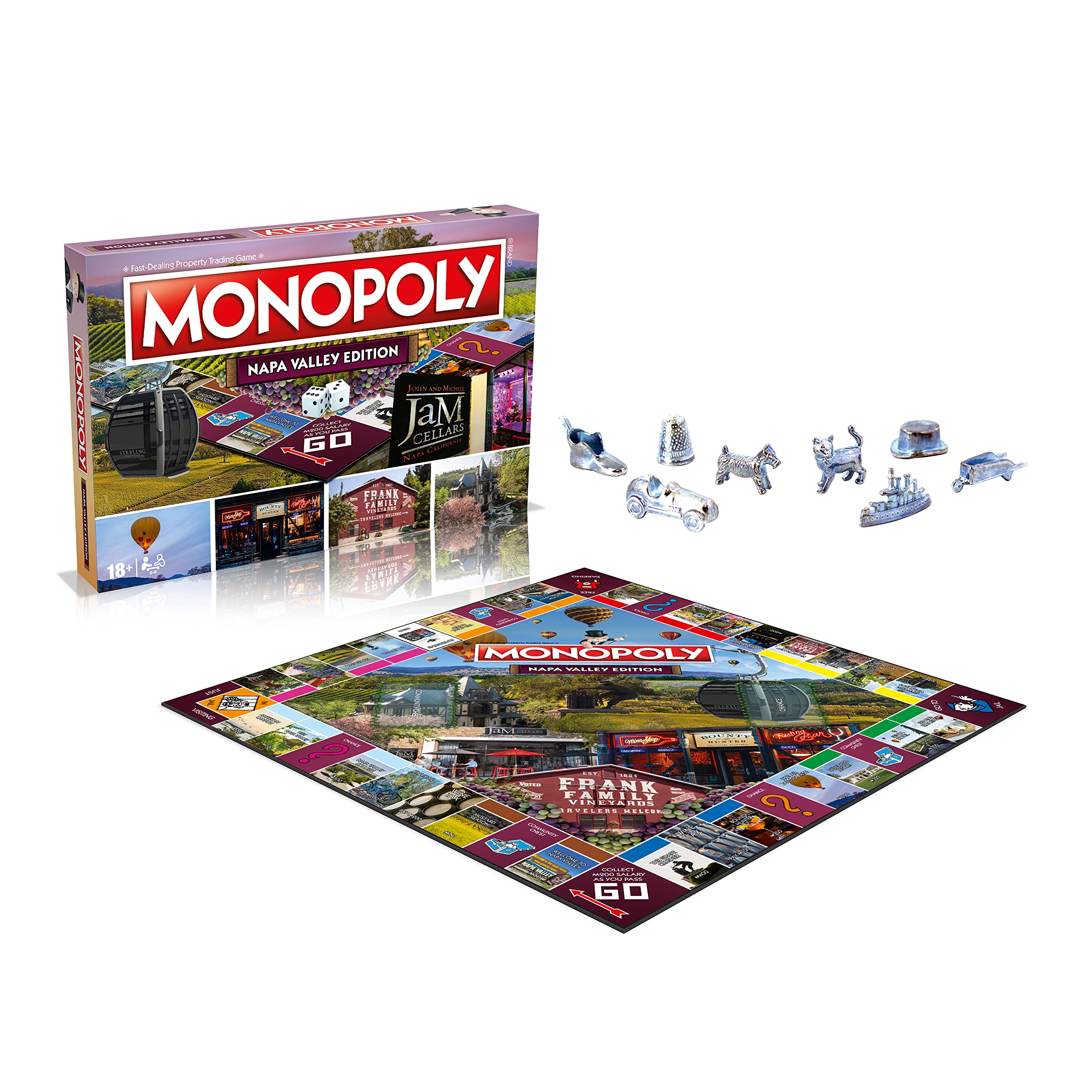 Monopoly Board Game Napa Valley Edition: 2-6 Players Family Board Games for Kids and Adults, Board Games for Kids 8 and up, for Kids and Adults, Ideal for Game Night - Image 4