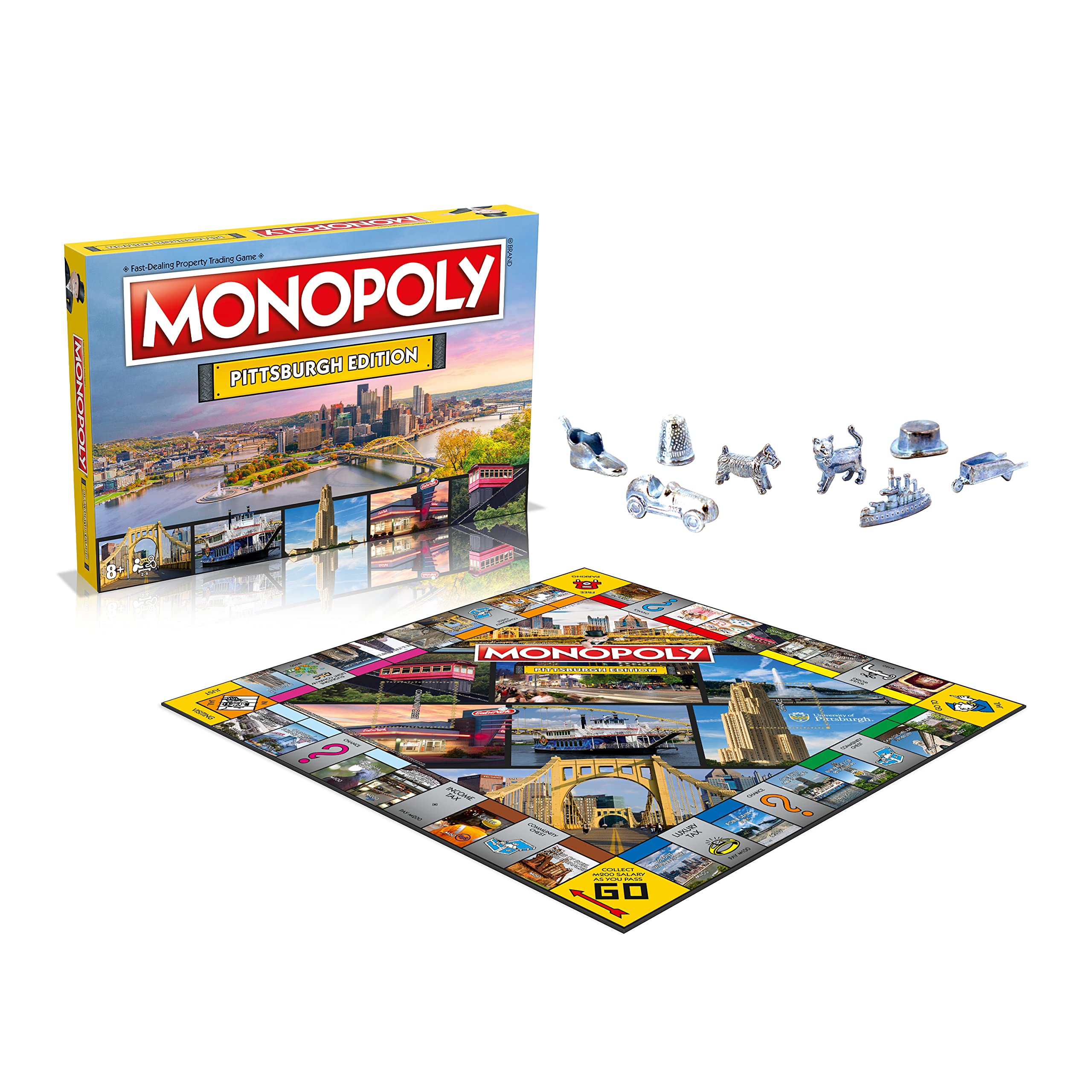 Monopoly Board Game Pittsburgh Edition: 2-6 Players Family Board Games for Kids and Adults, Board Games for Kids 8 and up, for Kids and Adults, Ideal for Game Night - Image 3