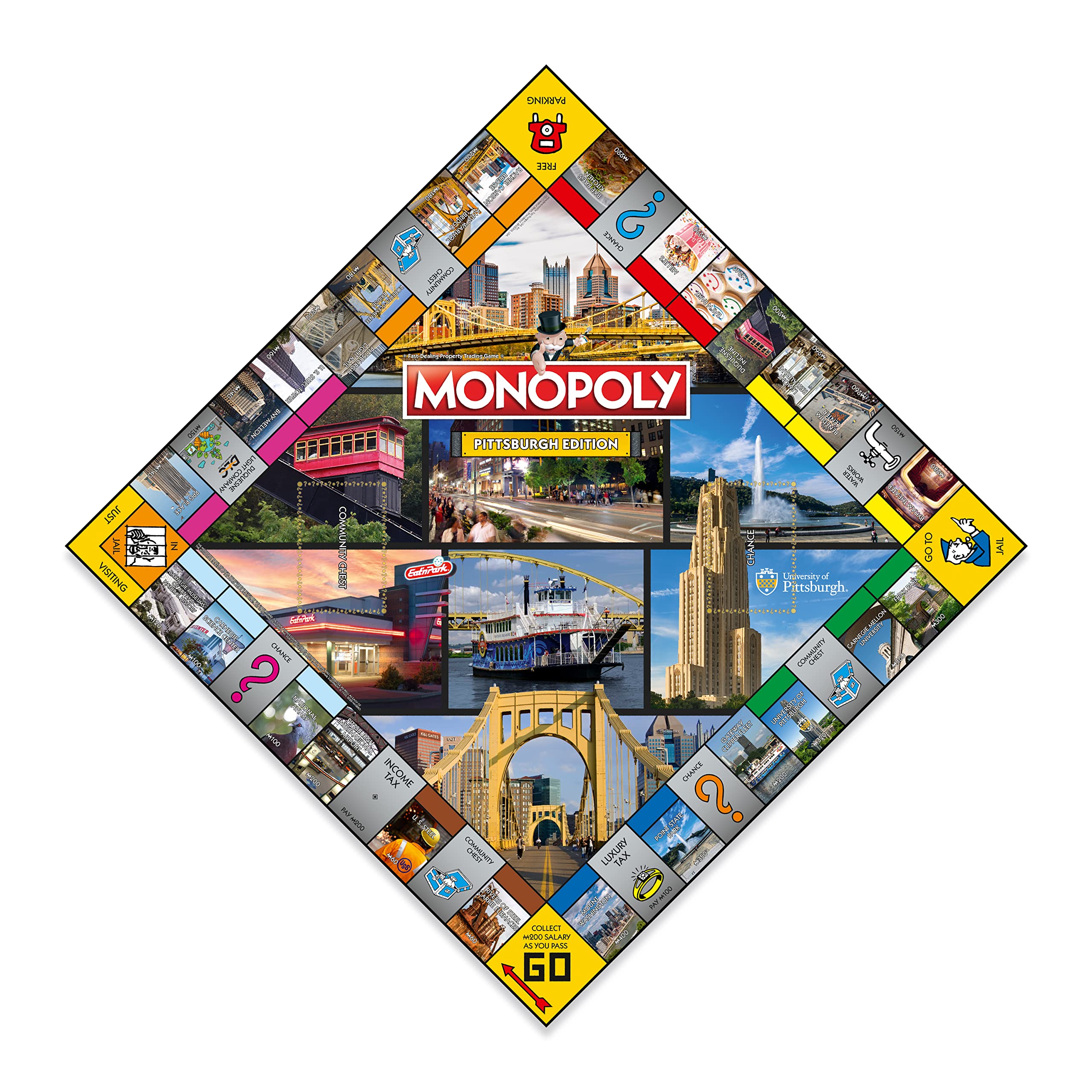 Monopoly Board Game Pittsburgh Edition: 2-6 Players Family Board Games for Kids and Adults, Board Games for Kids 8 and up, for Kids and Adults, Ideal for Game Night - Image 4