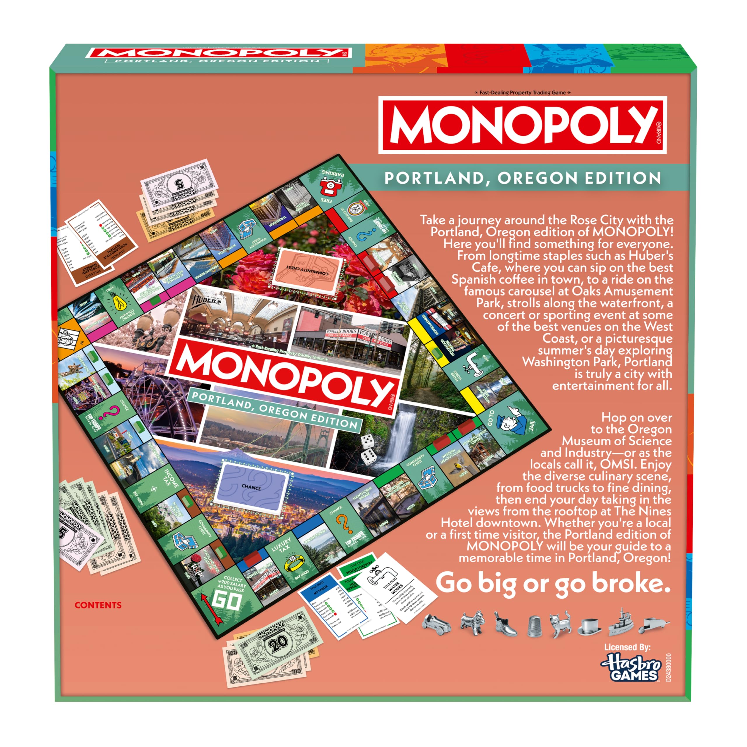 Monopoly Board Game – Portland, OR Edition: 2-6 Players Family Board Games for Kids and Adults, Board Games for Kids 8 and Up, Great for Game Night - Image 3