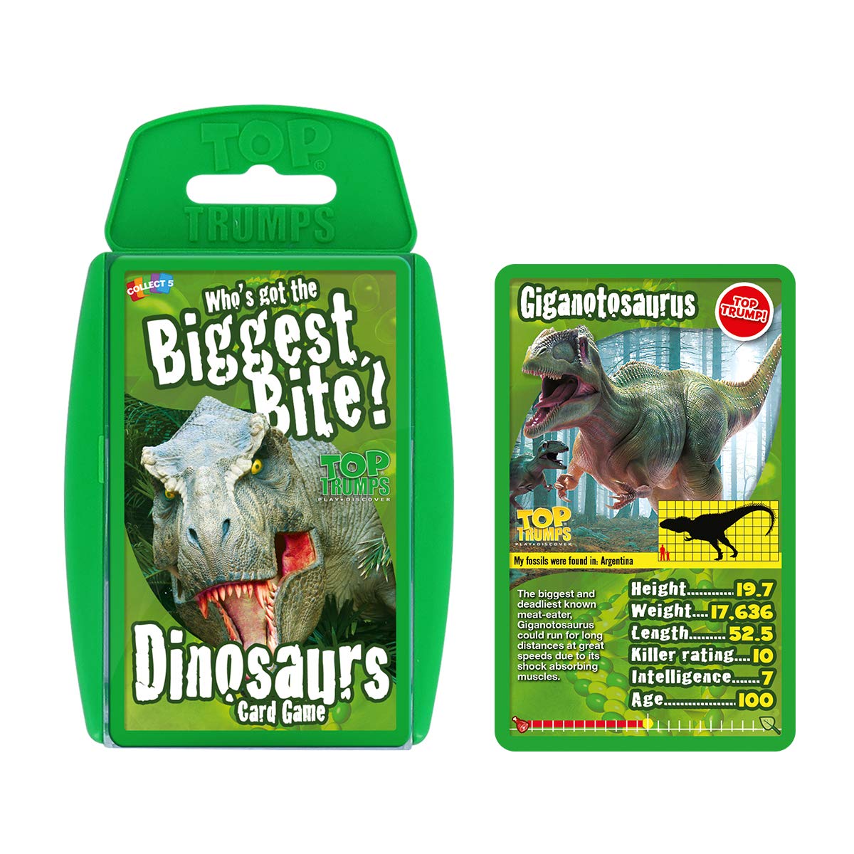 Top Trumps Dinosaurs Classics Card Game, Learn About The Tyrannosaurus Rex, Stegosaurus, Giganotsaurus in This Educational Pack, Gift and Toy for Boys and Girls Aged 6 Plus - Image 5