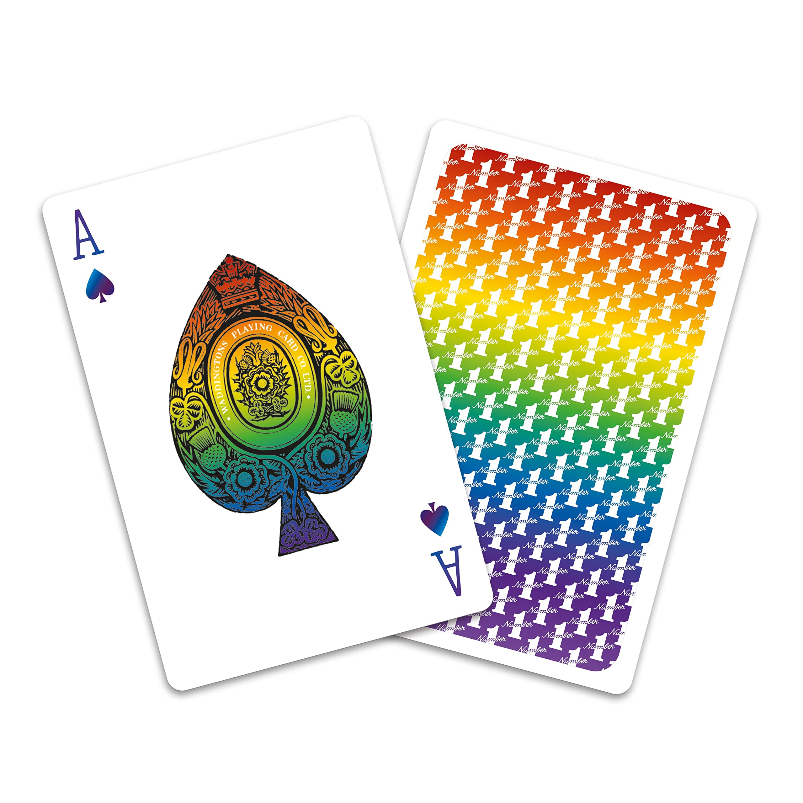Waddingtons Number 1 Rainbow Playing Card Game, brighten your games including Snap and Poker with this deck, travel companion, gift and toy for ages 6 plus - Image 4