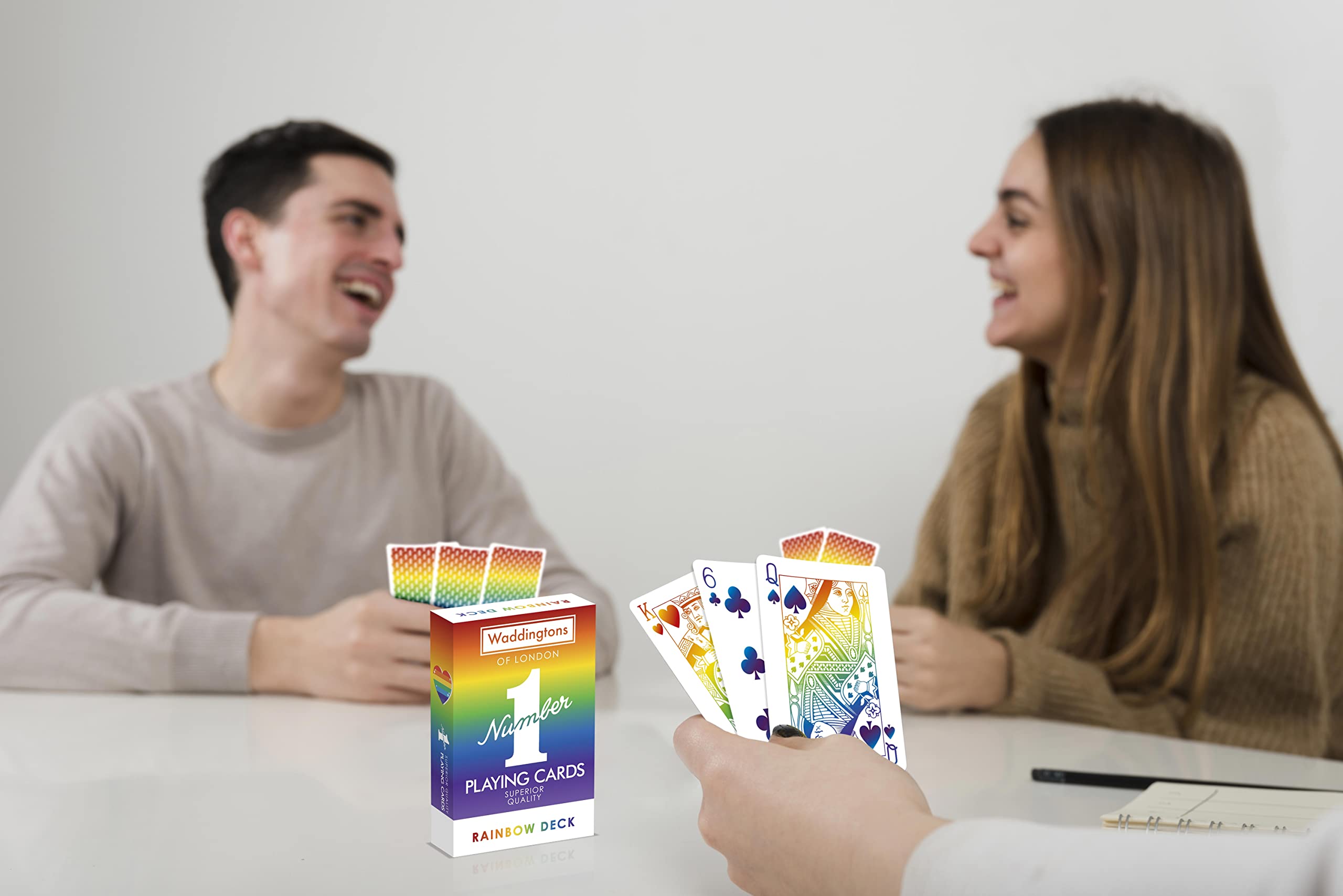 Waddingtons Number 1 Rainbow Playing Card Game, brighten your games including Snap and Poker with this deck, travel companion, gift and toy for ages 6 plus - Image 5